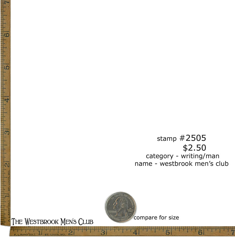 #2505 - Westbrook Men's Club - Writing/Man